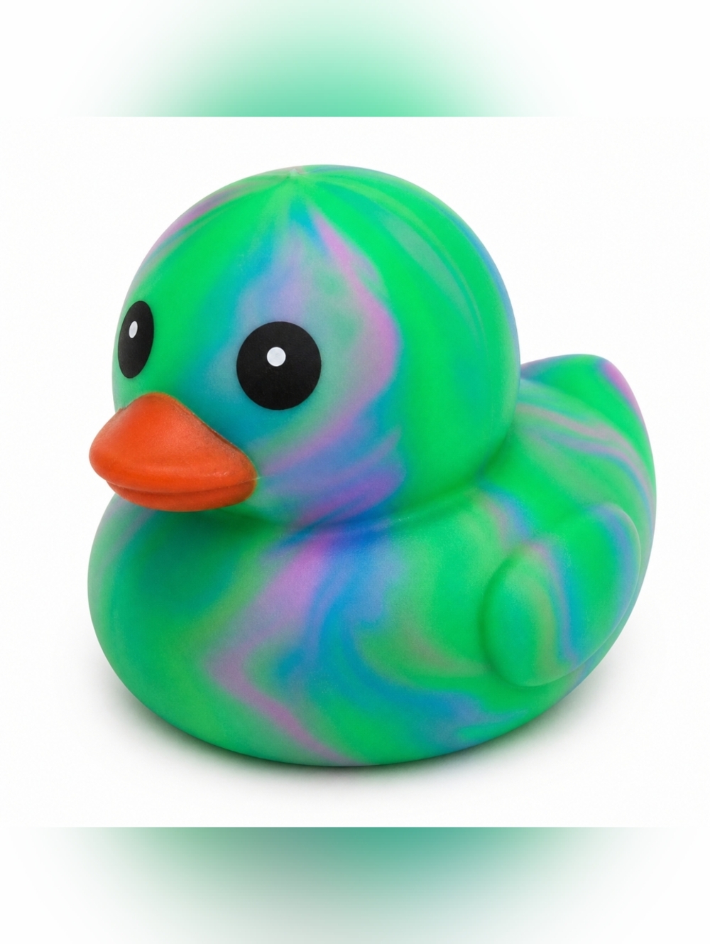 Squeeezy Jumbo Rainbow Tie Dye Squishy Duck 🐥 Viral Sensory Toy Green